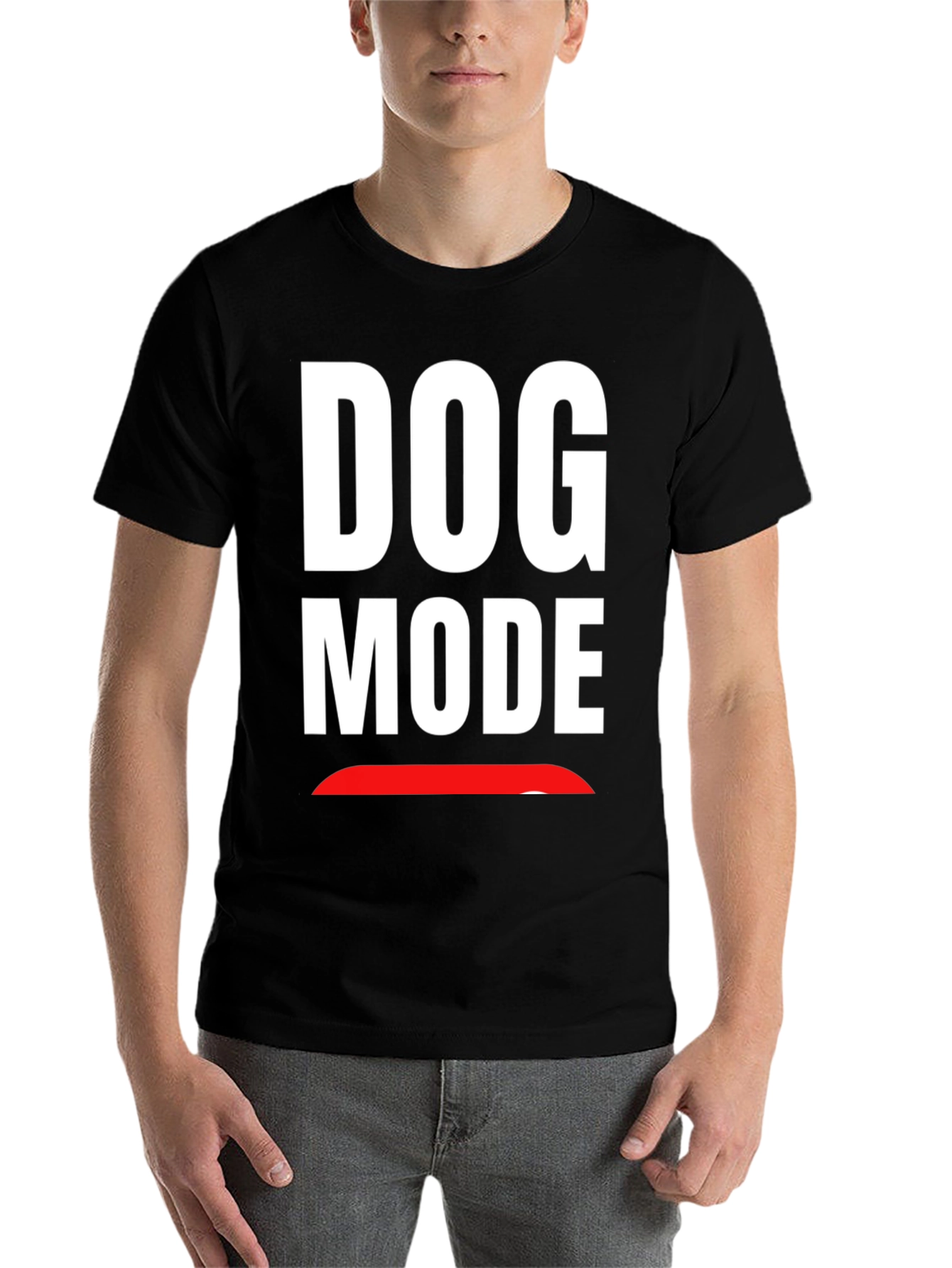 Dog Mode Graphic T-Shirt - Funny Novelty Tee