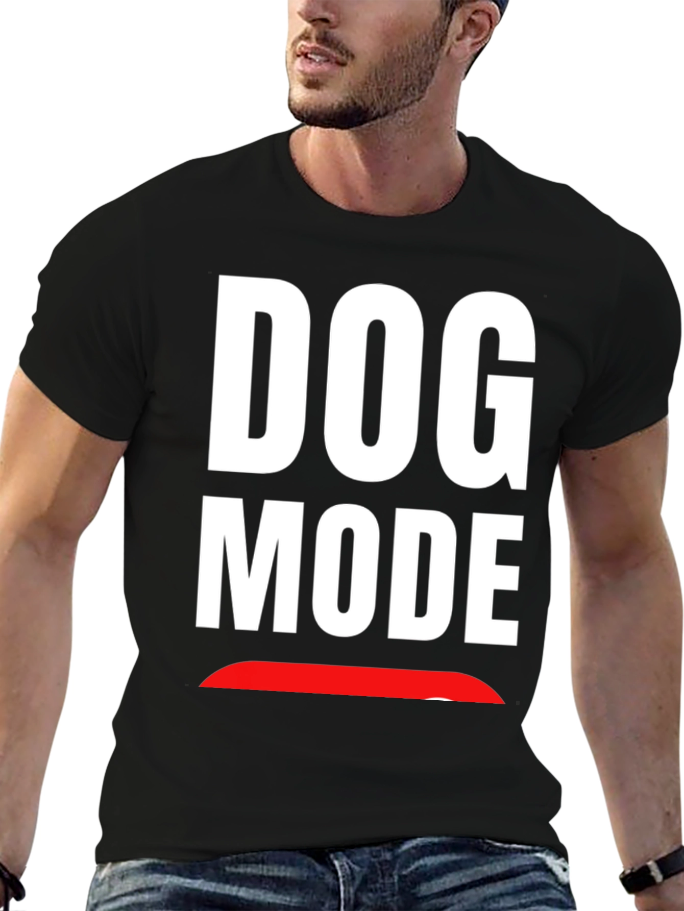 Dog Mode Graphic T-Shirt - Funny Novelty Tee