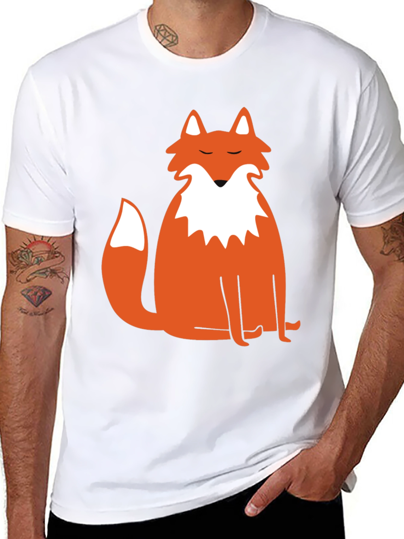 Mens Black Fox Graphic Tee