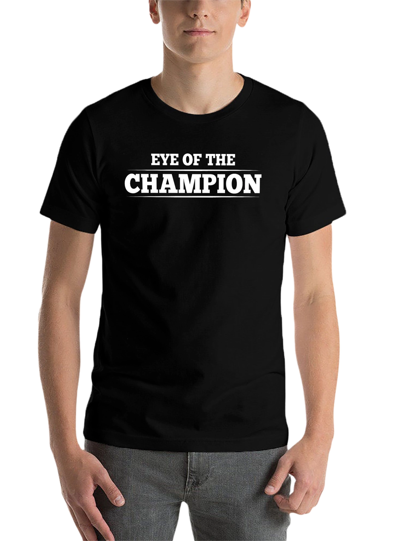 Eye of The Champion Black Graphic T-Shirt