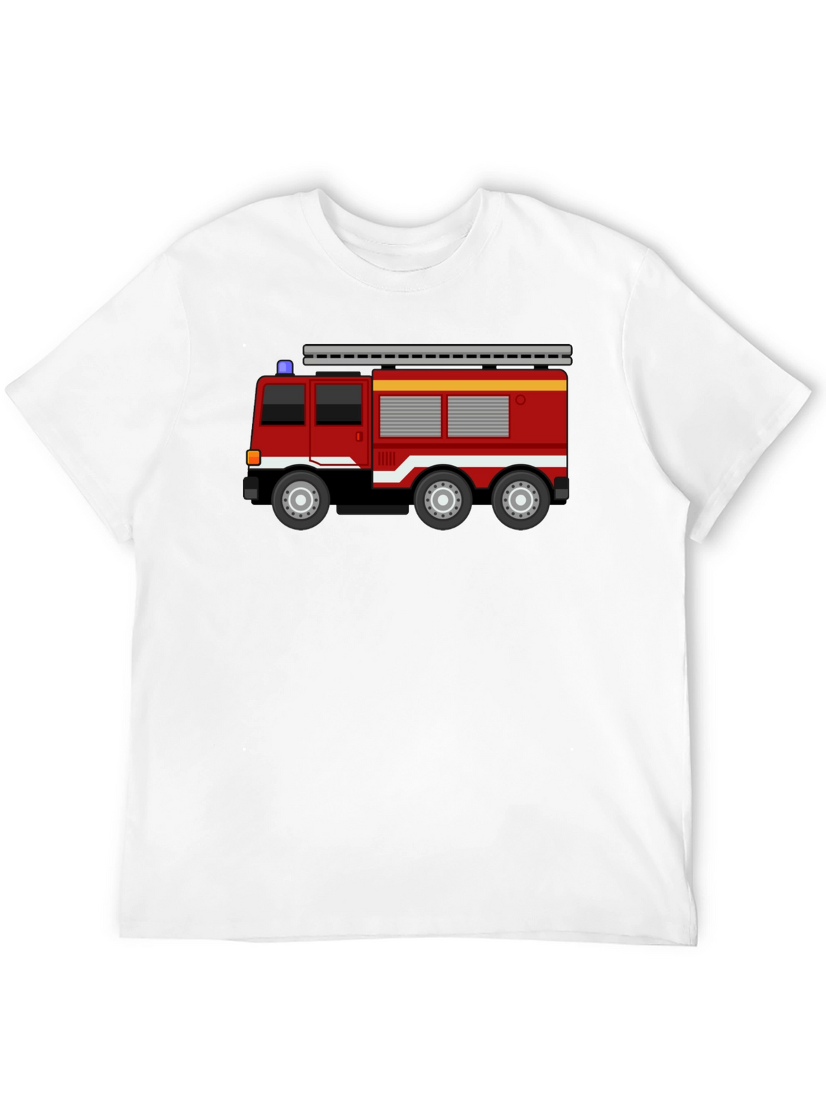 Fire Truck T-Shirt - Black Cotton Blend