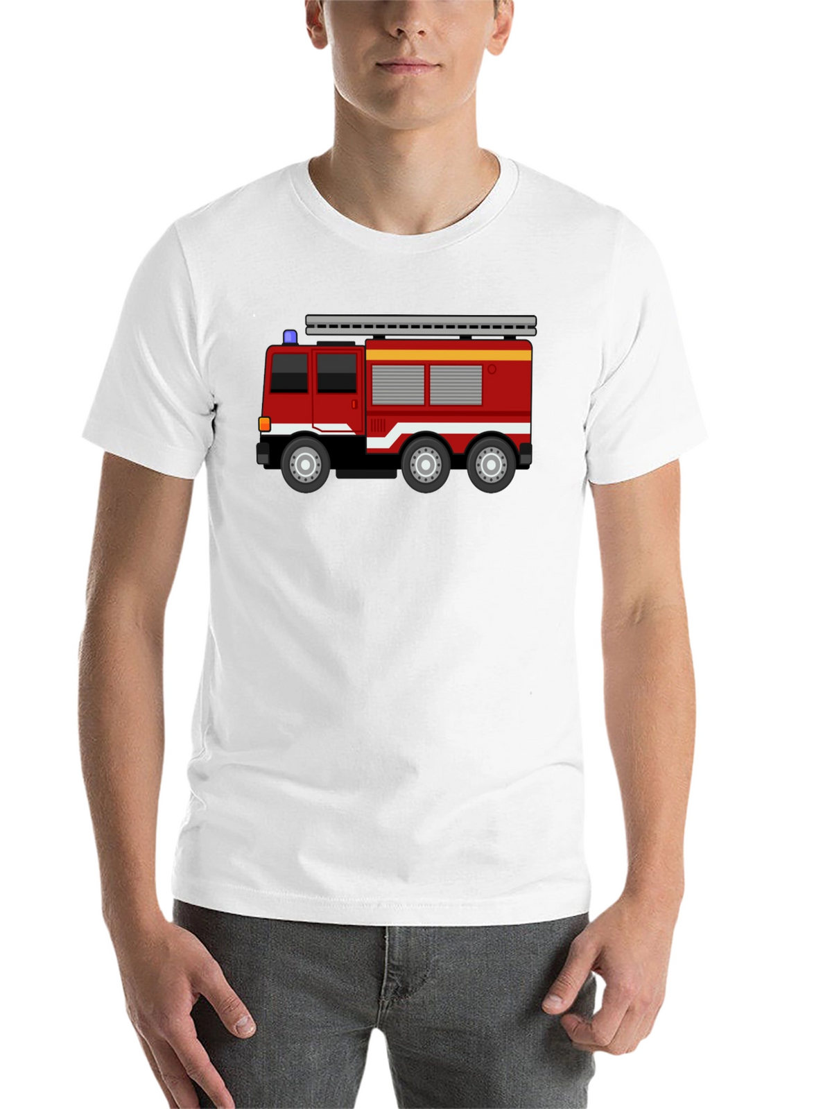 Fire Truck T-Shirt - Black Cotton Blend