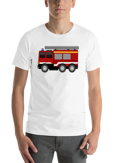 Fire Truck T-Shirt - Black Cotton Blend