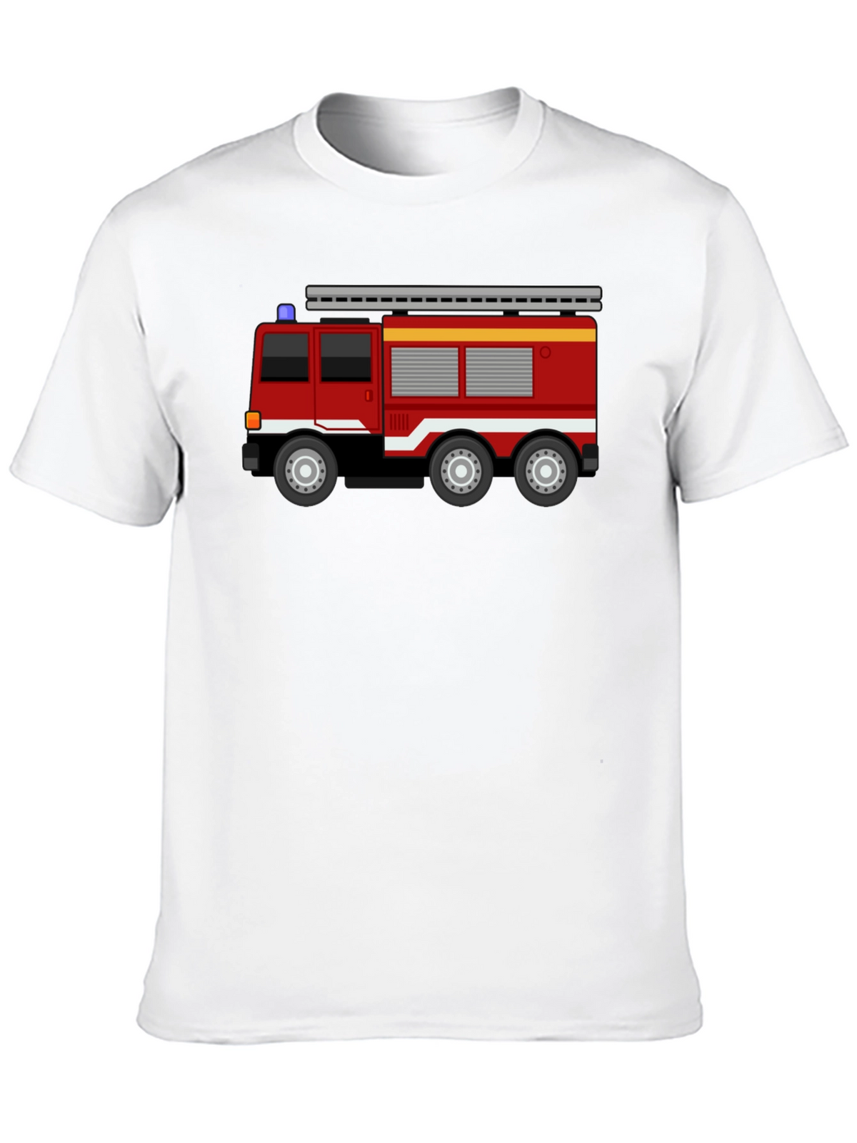 Fire Truck T-Shirt - Black Cotton Blend