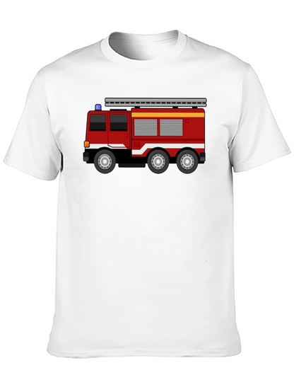 Fire Truck T-Shirt - Black Cotton Blend