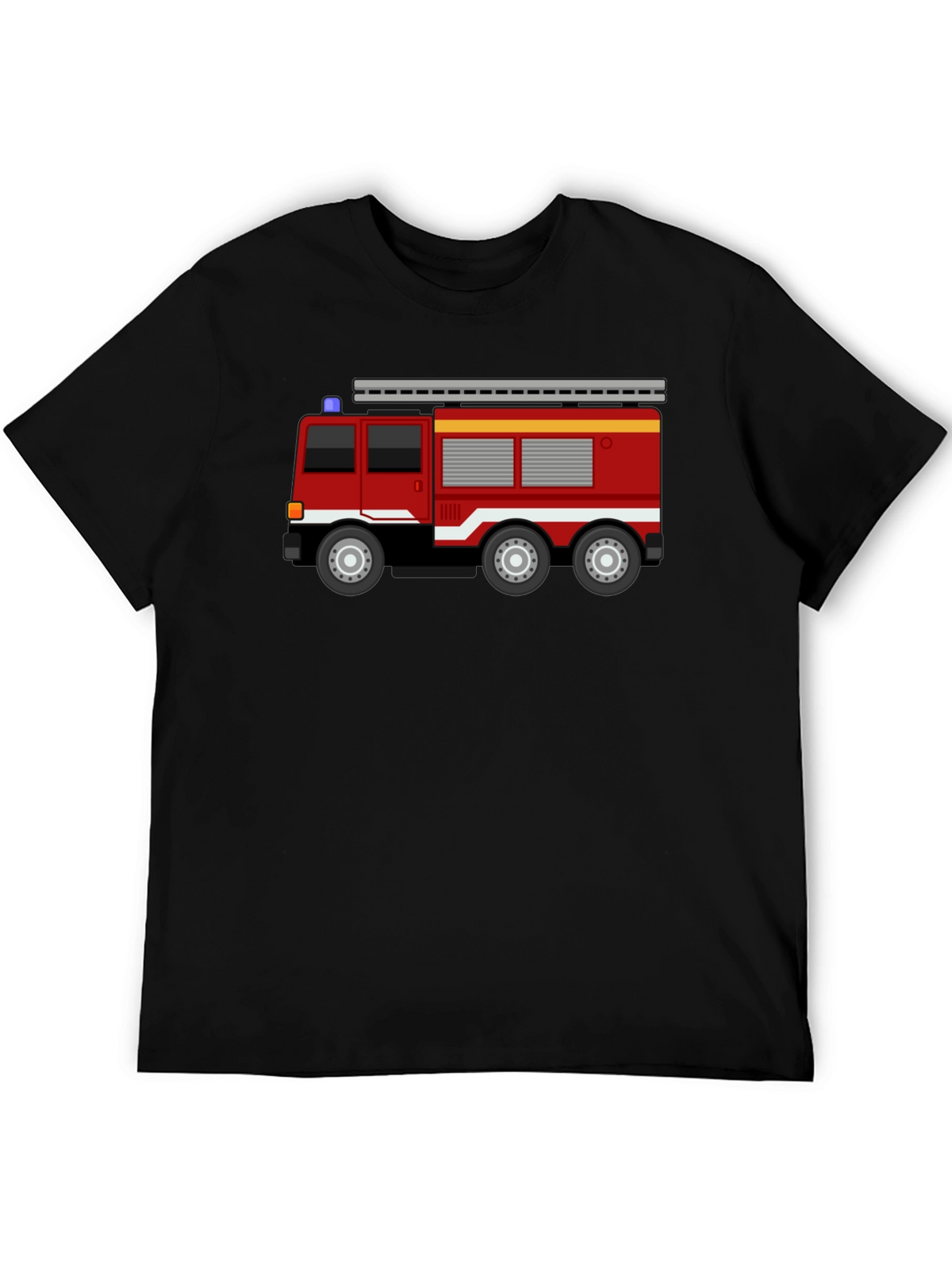 Fire Truck T-Shirt - Black Cotton Blend