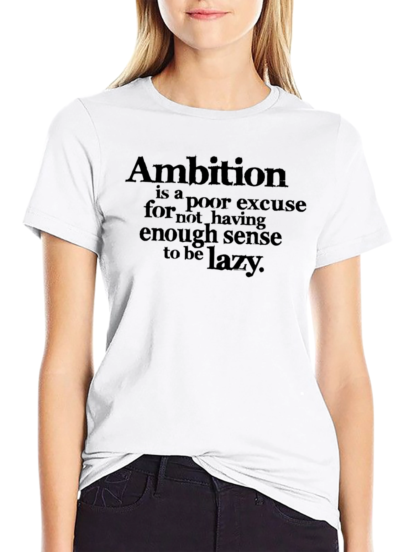 Ambition Lazy Funny Graphic Tee - Mens