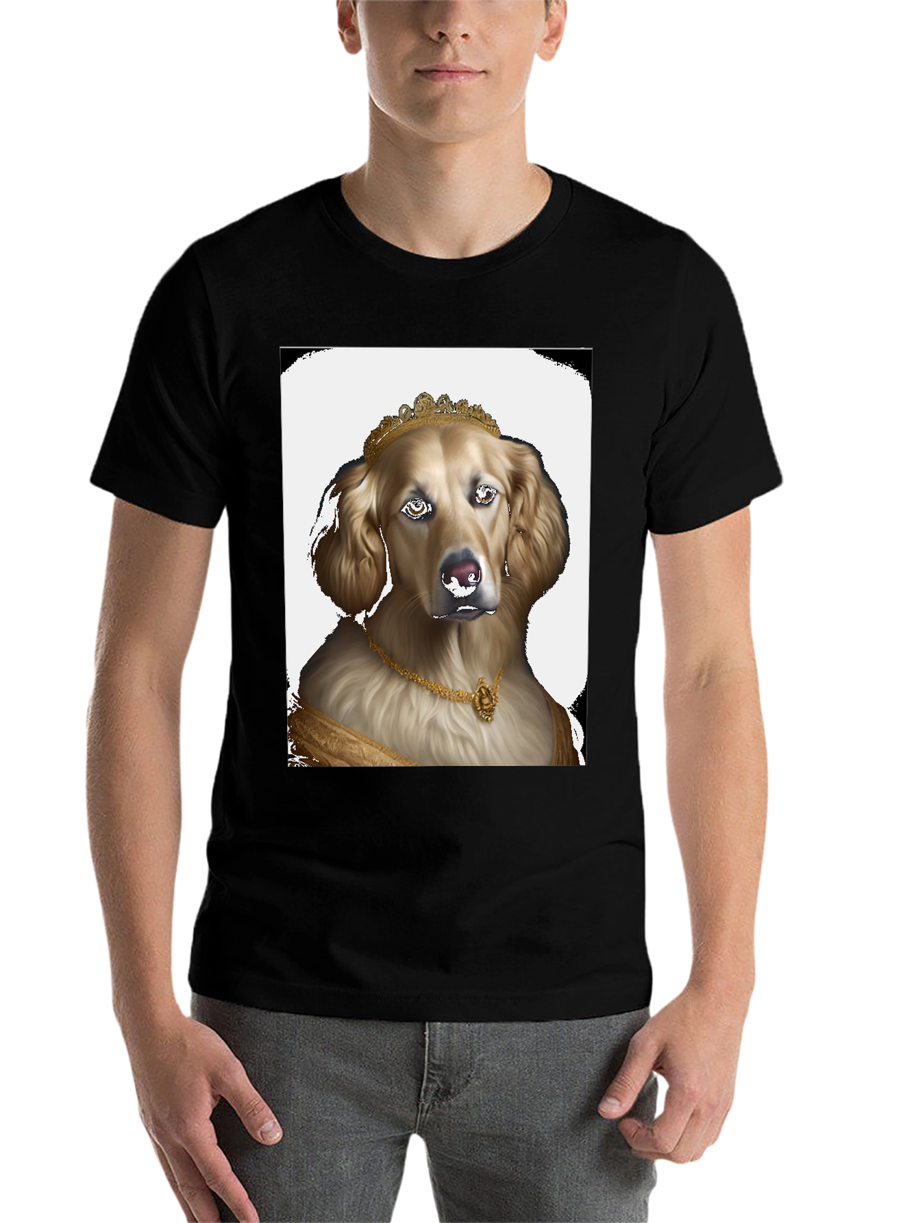 Dog Queen Graphic Tee - Black Cotton T-Shirt