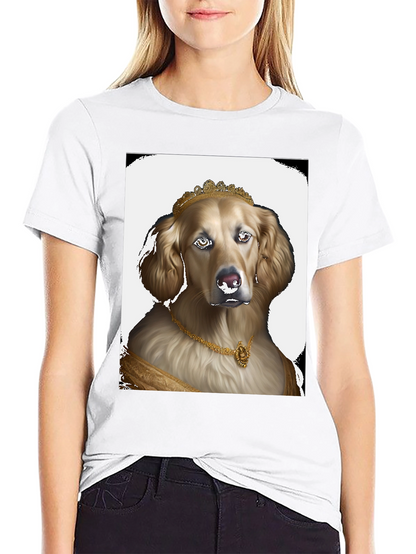 Dog Queen Graphic Tee - Black Cotton T-Shirt