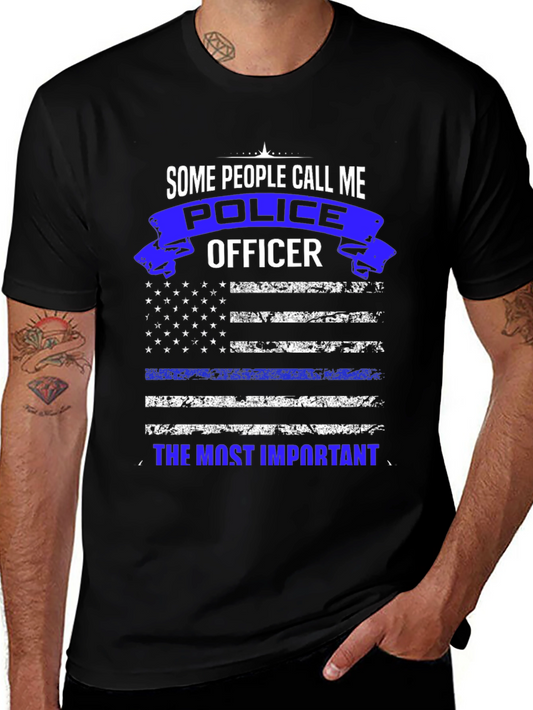 Police Officer Graphic T-Shirt