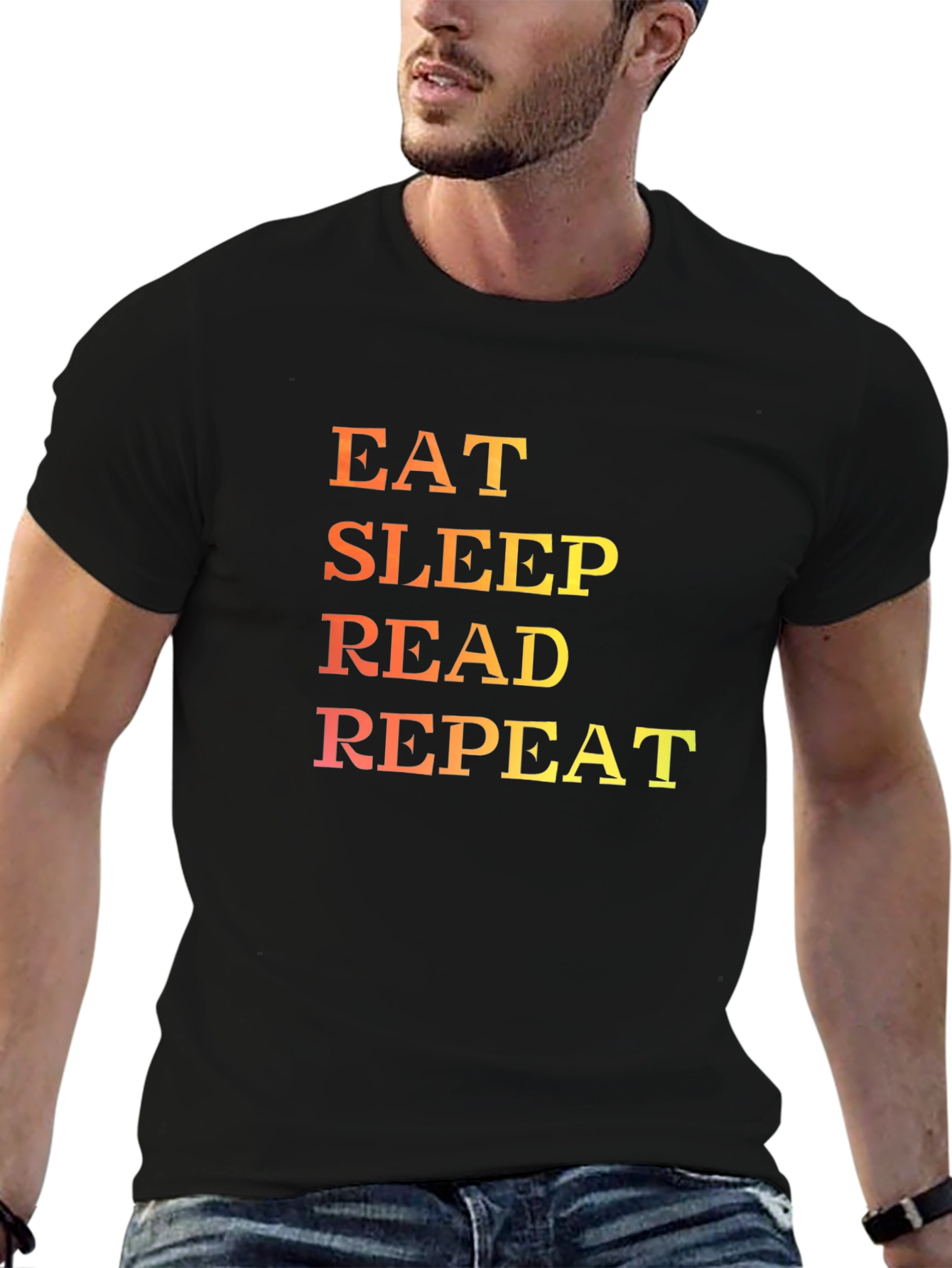 Eat Sleep Read Repeat Graphic T-Shirt