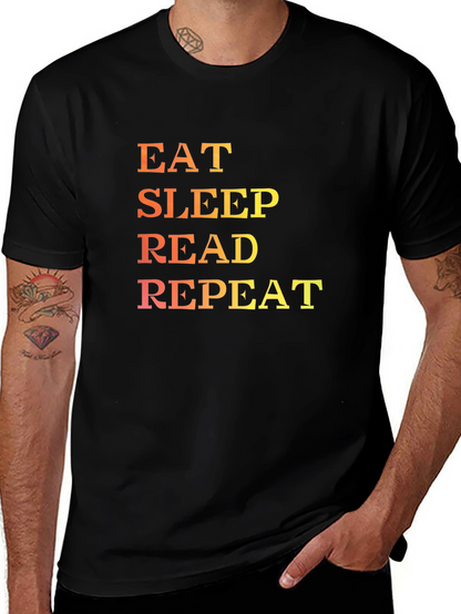 Eat Sleep Read Repeat Graphic T-Shirt