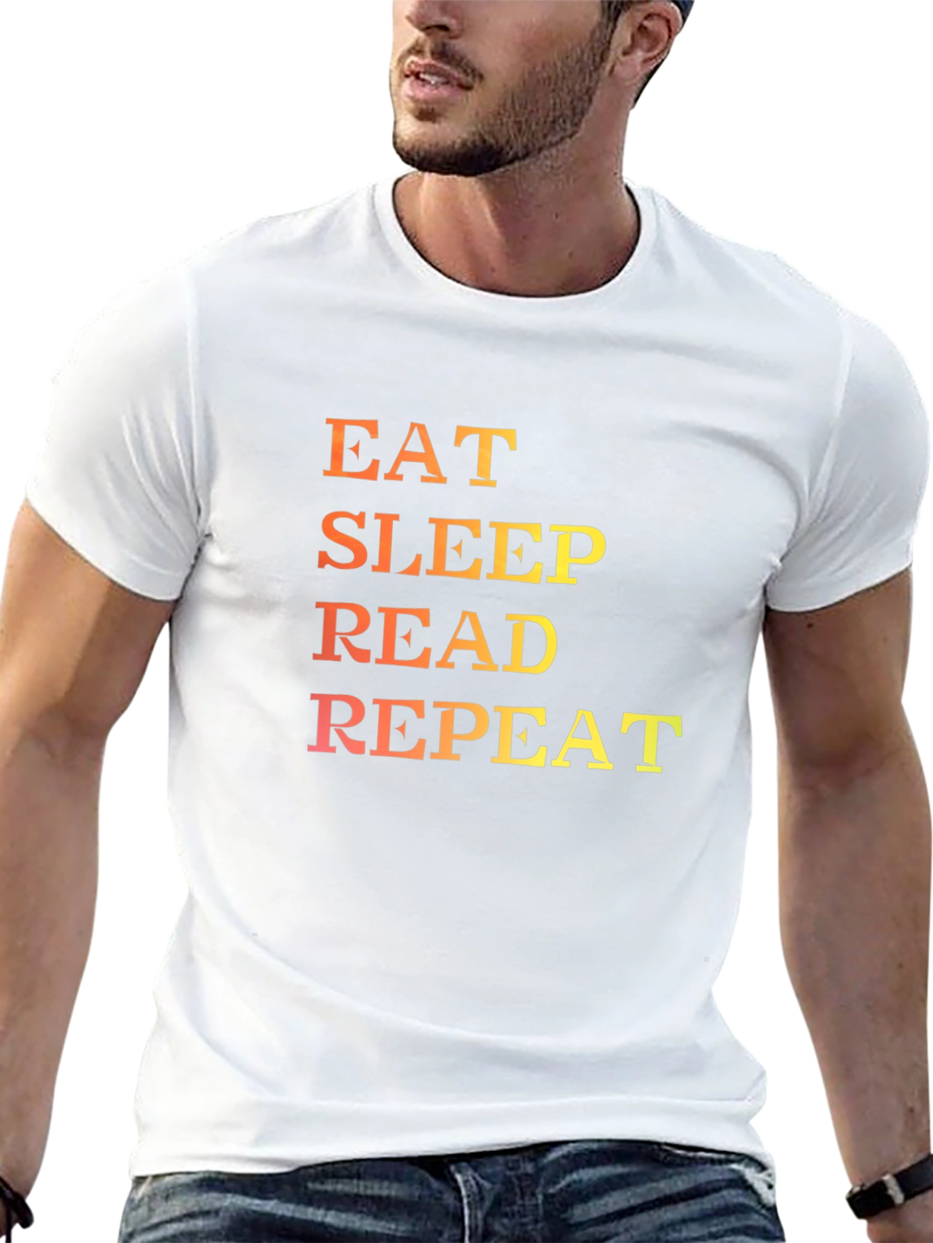 Eat Sleep Read Repeat Graphic T-Shirt