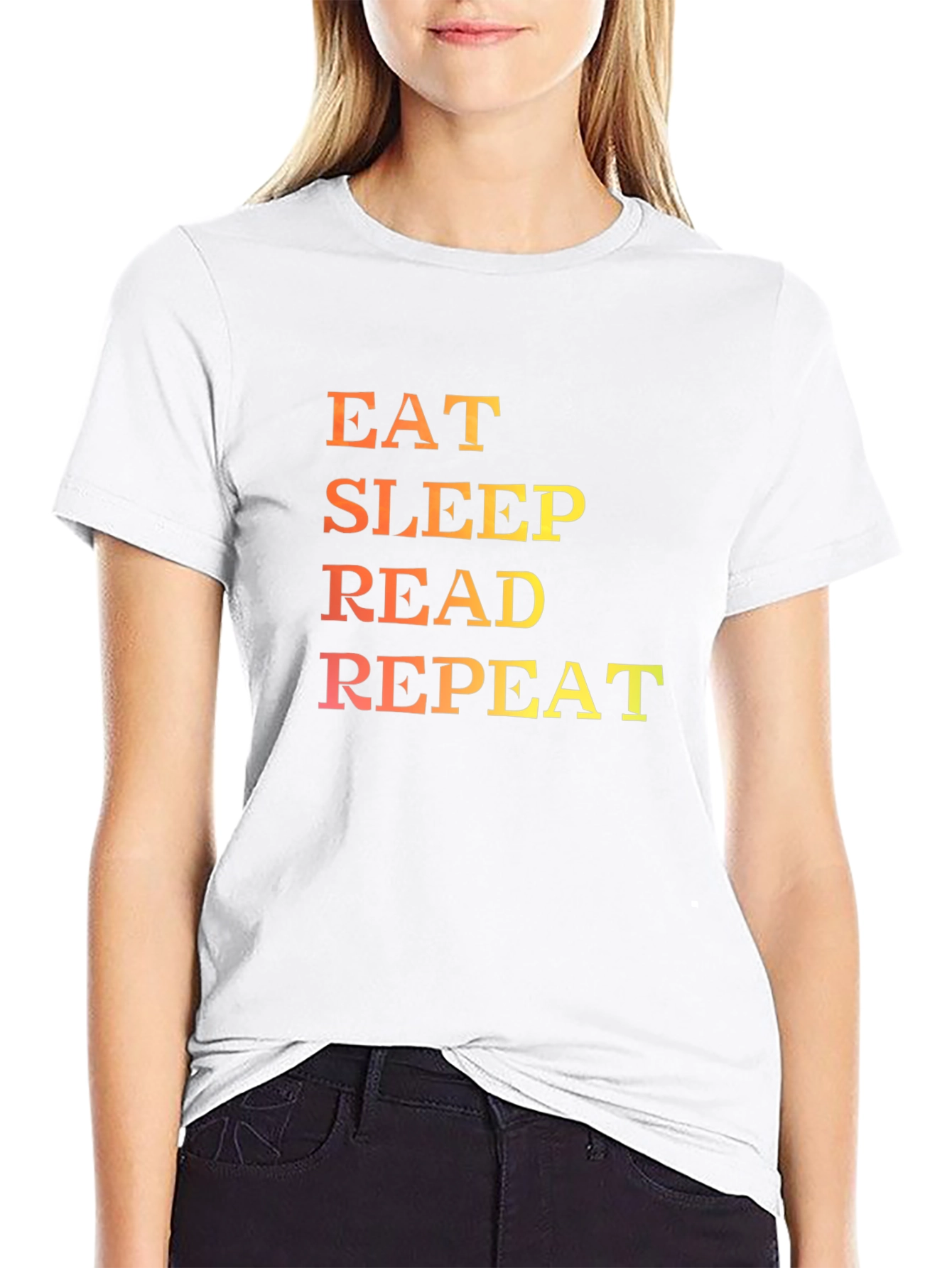 Eat Sleep Read Repeat Graphic T-Shirt