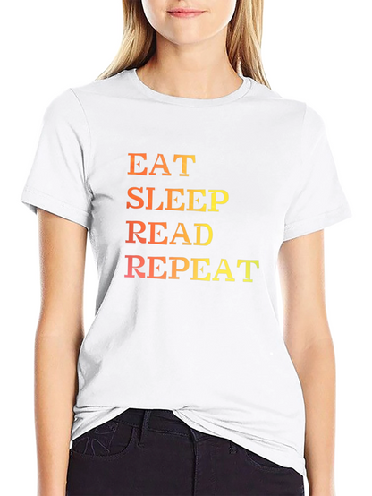 Eat Sleep Read Repeat Graphic T-Shirt