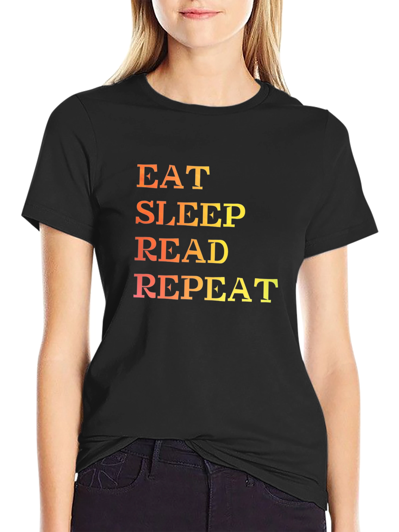 Eat Sleep Read Repeat Graphic T-Shirt