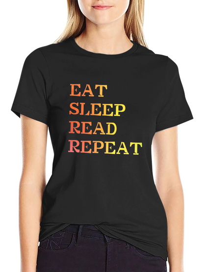Eat Sleep Read Repeat Graphic T-Shirt