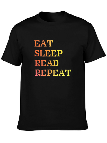 Eat Sleep Read Repeat Graphic T-Shirt