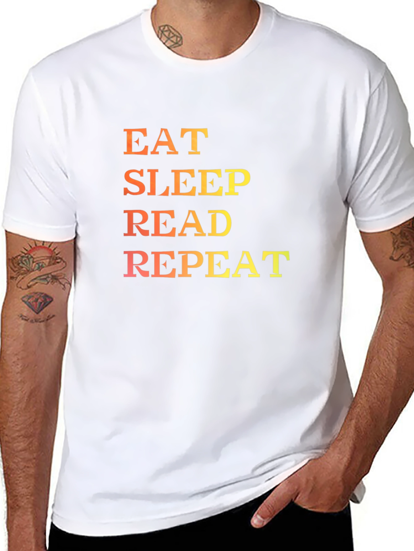 Eat Sleep Read Repeat Graphic T-Shirt