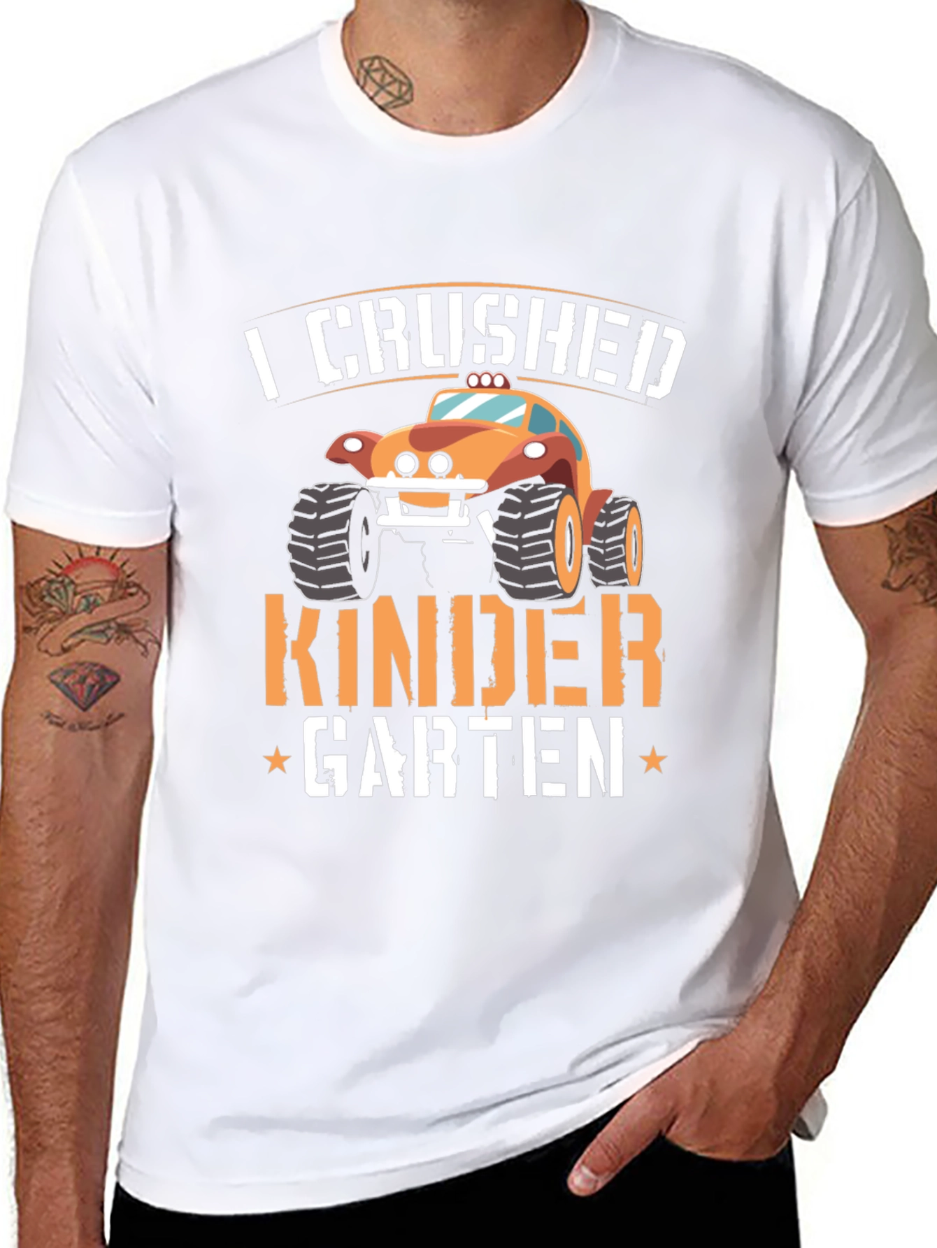 Crushed Kindergarten Monster Truck T-Shirt