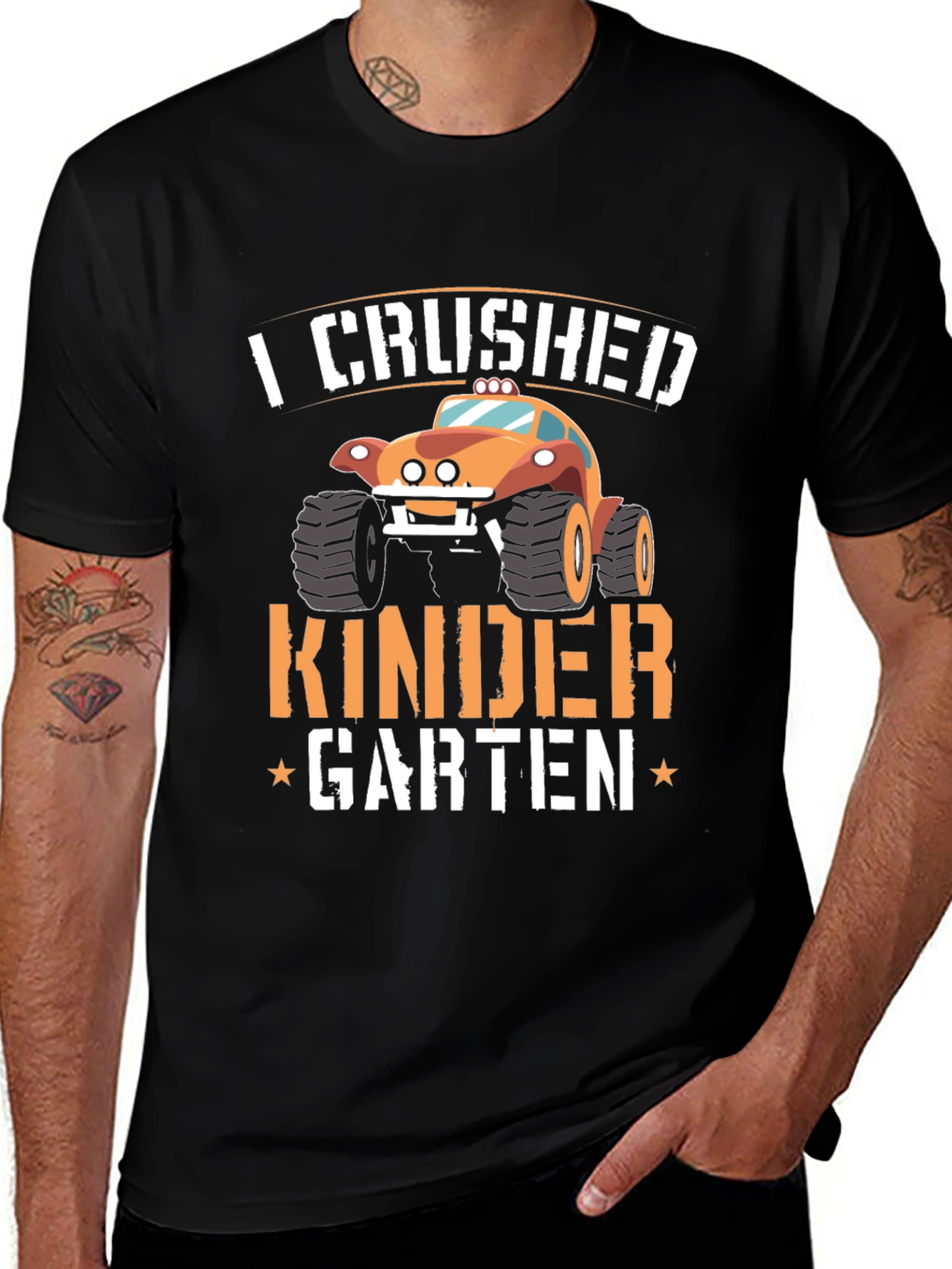 Crushed Kindergarten Monster Truck T-Shirt