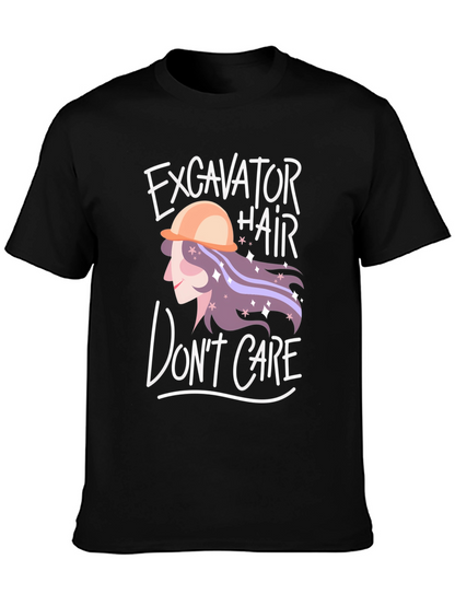 Excavator Hair Dont Care Graphic Tee