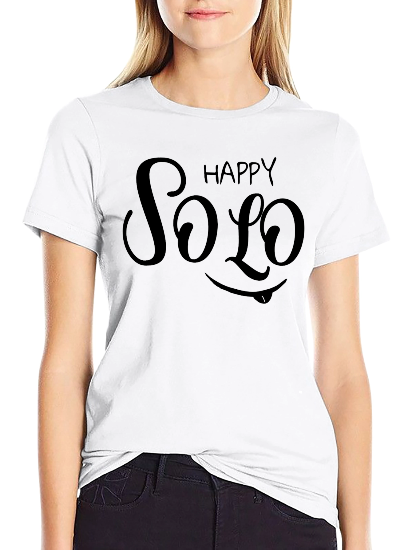 Happy Solo Black T-Shirt - Express Yourself!