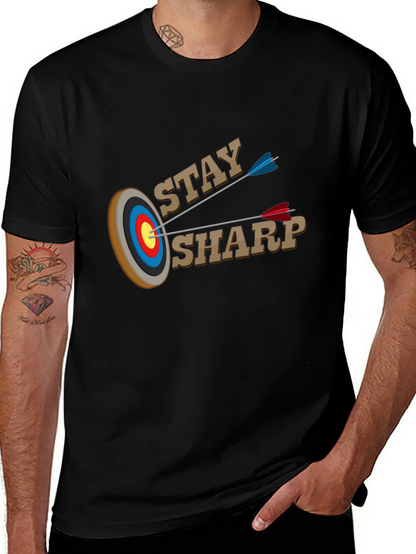 Stay Sharp T-Shirt - Archery Target Design