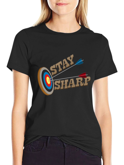 Stay Sharp T-Shirt - Archery Target Design
