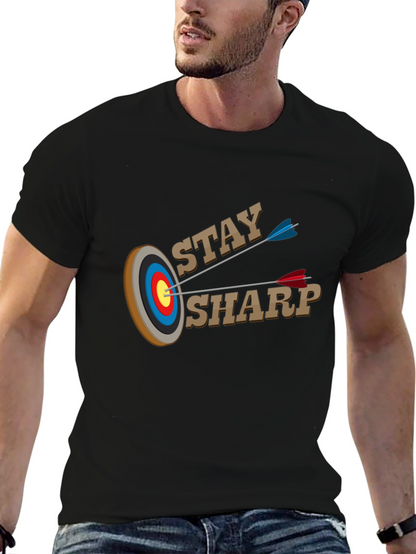 Stay Sharp T-Shirt - Archery Target Design
