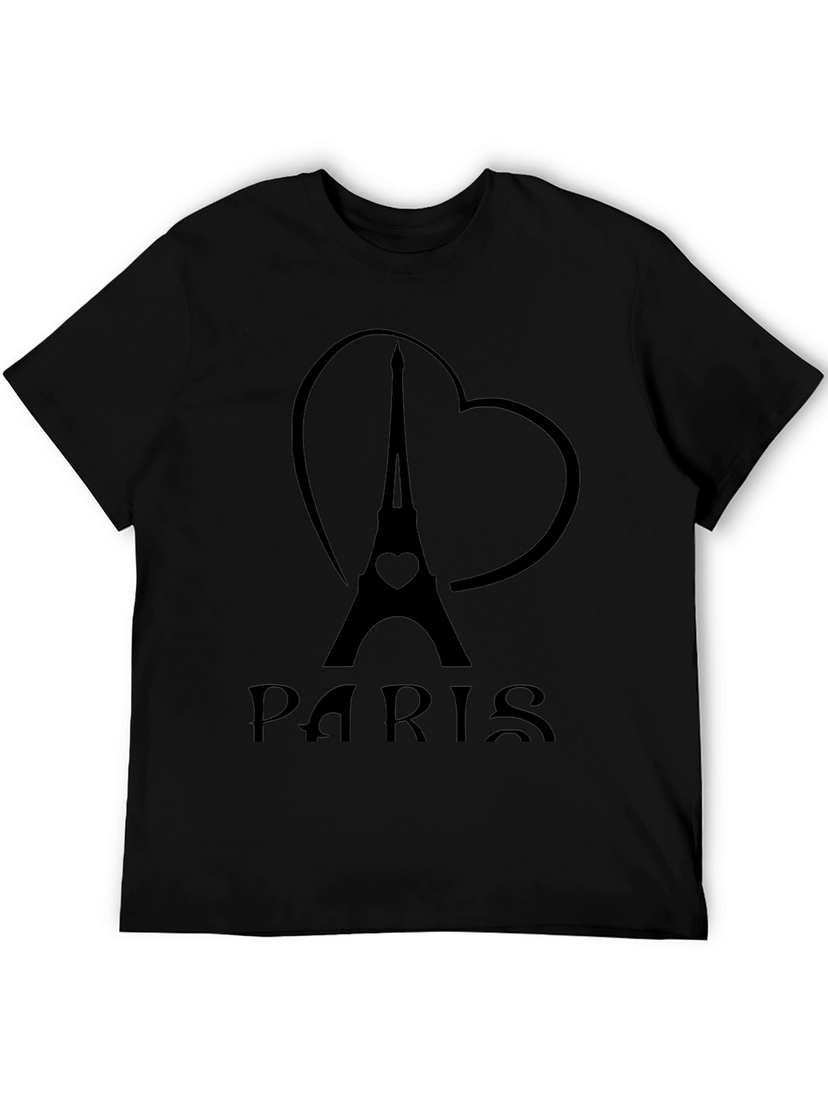 Paris Eiffel Tower Heart Graphic T-Shirt