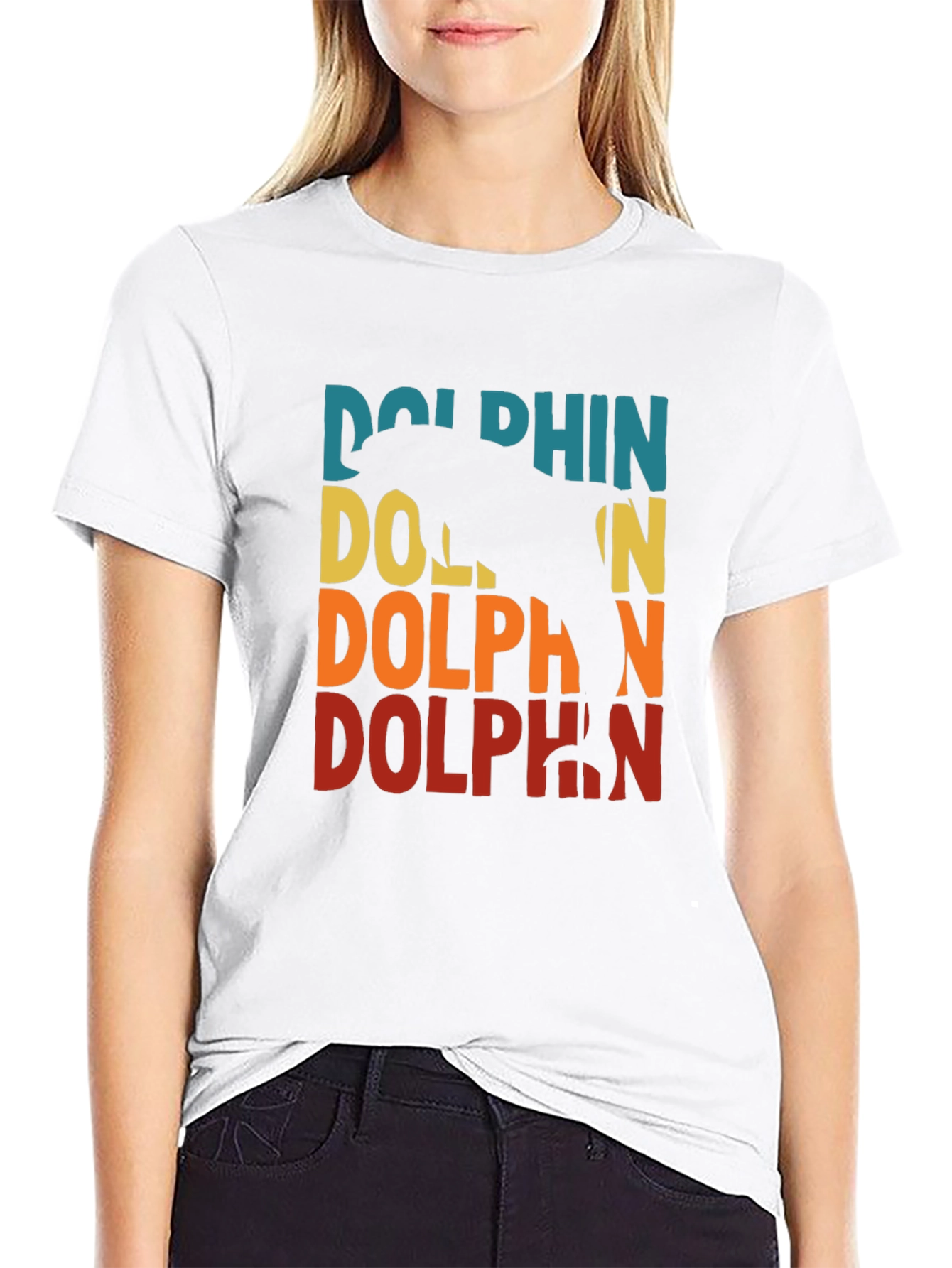 Retro Dolphin Graphic T-Shirt
