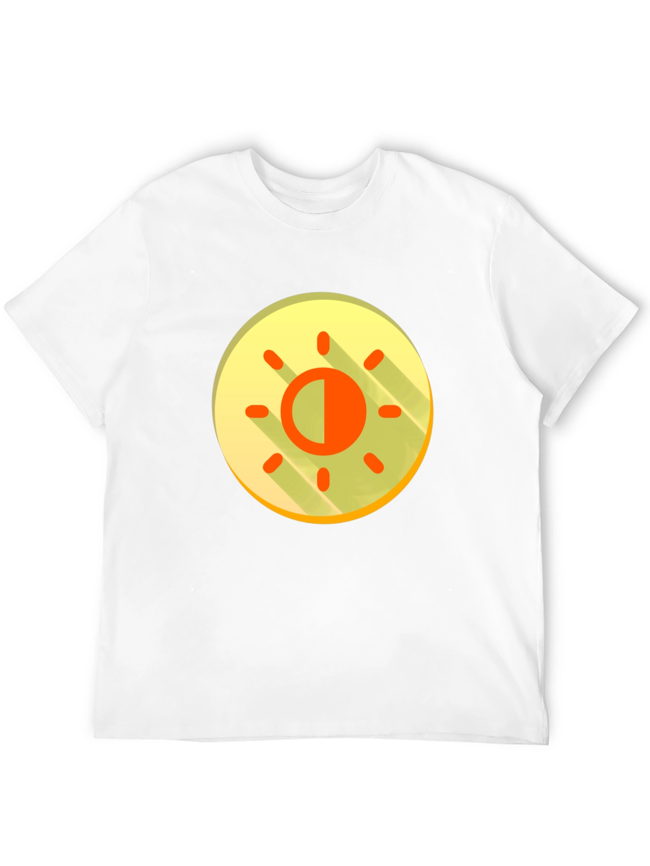 Contrast Sun Graphic T-Shirt - Black