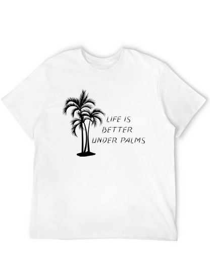 Life Is Better Under Palms Black Graphic Tee