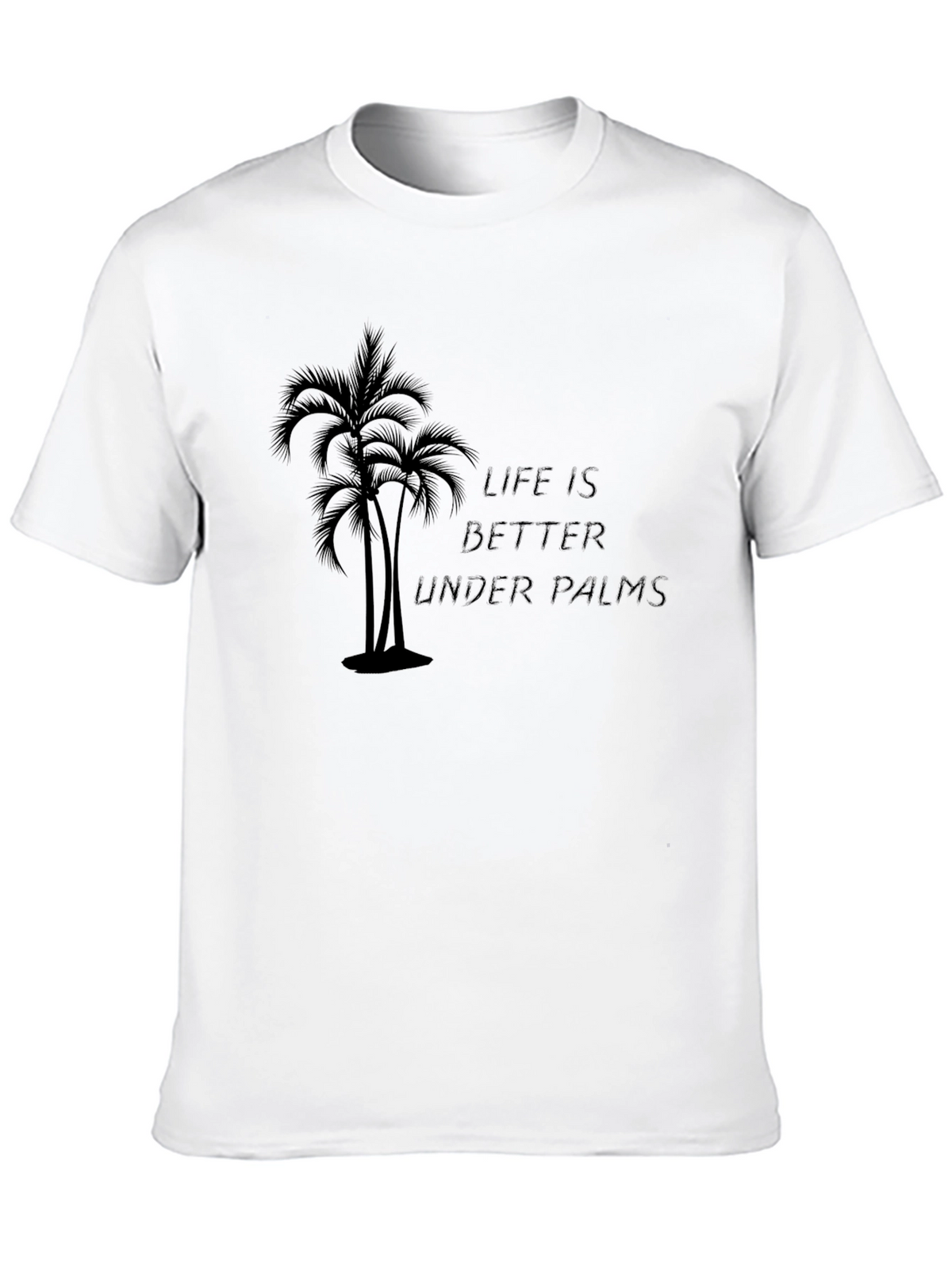 Life Is Better Under Palms Black Graphic Tee