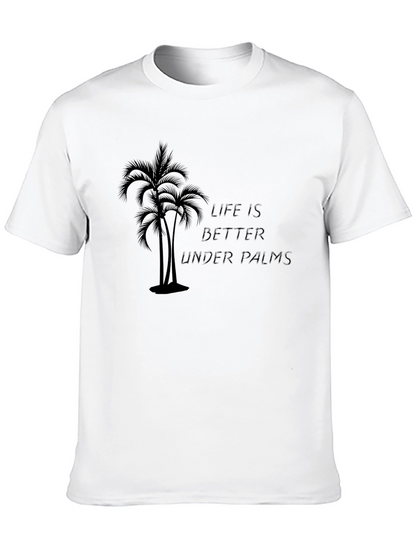 Life Is Better Under Palms Black Graphic Tee