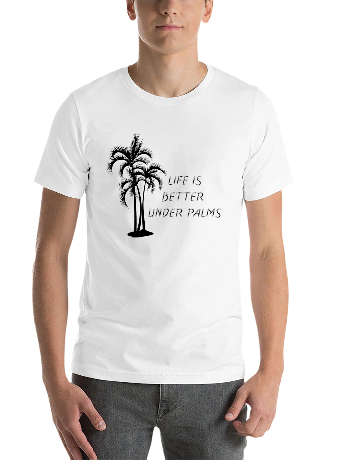 Life Is Better Under Palms Black Graphic Tee