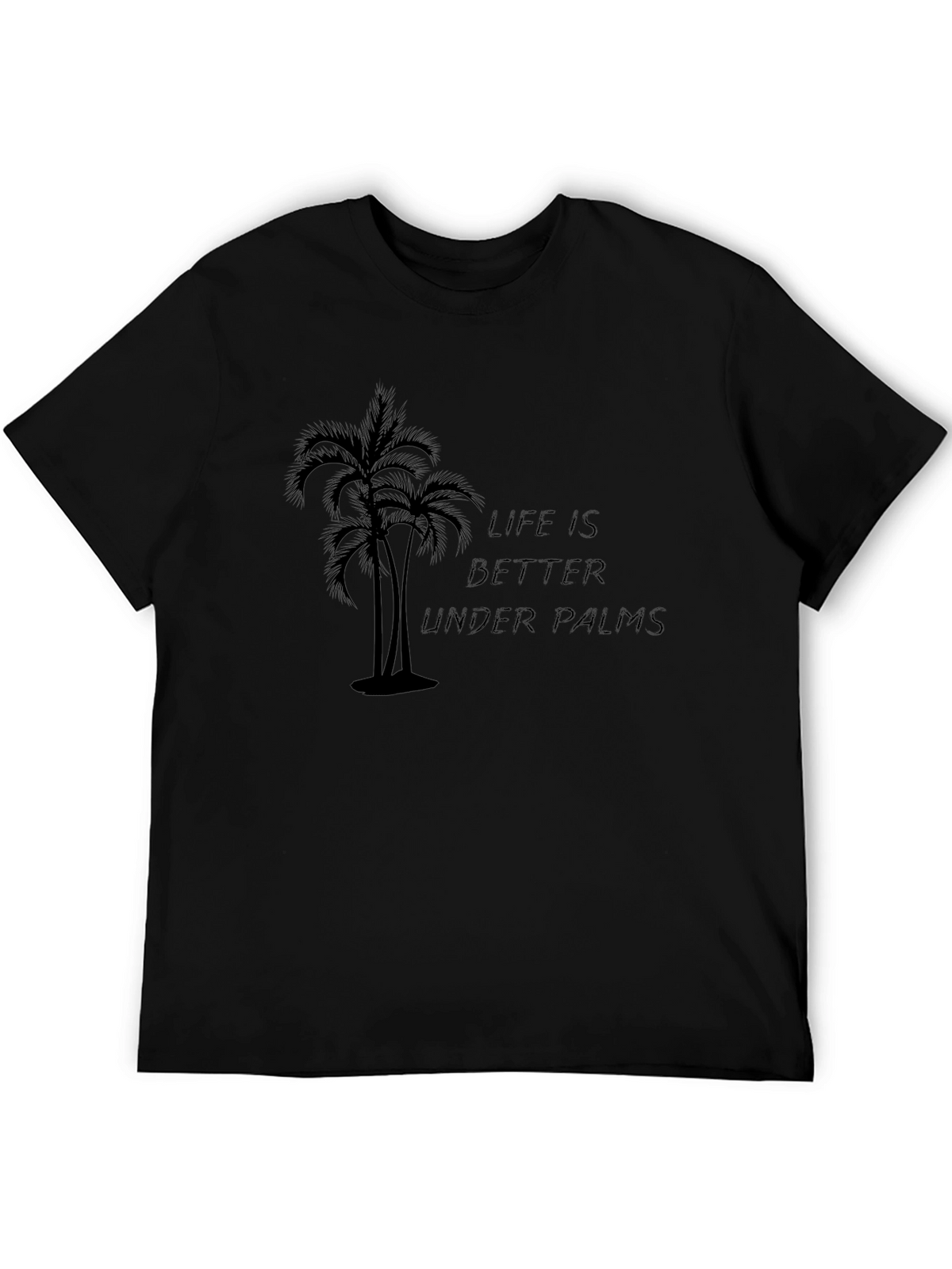 Life Is Better Under Palms Black Graphic Tee