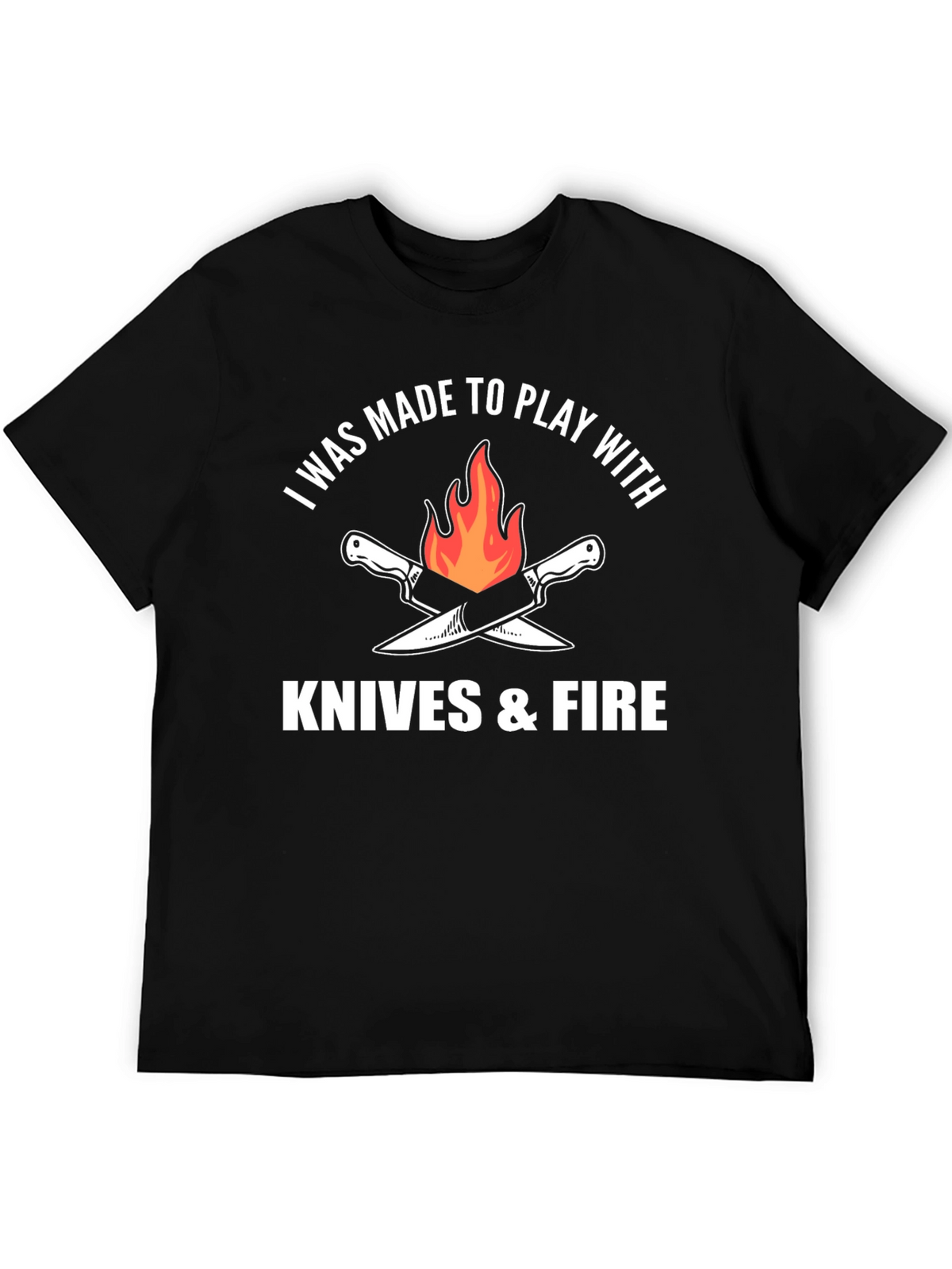 Knives & Fire Graphic Tee - Chef Cooking Barbecue