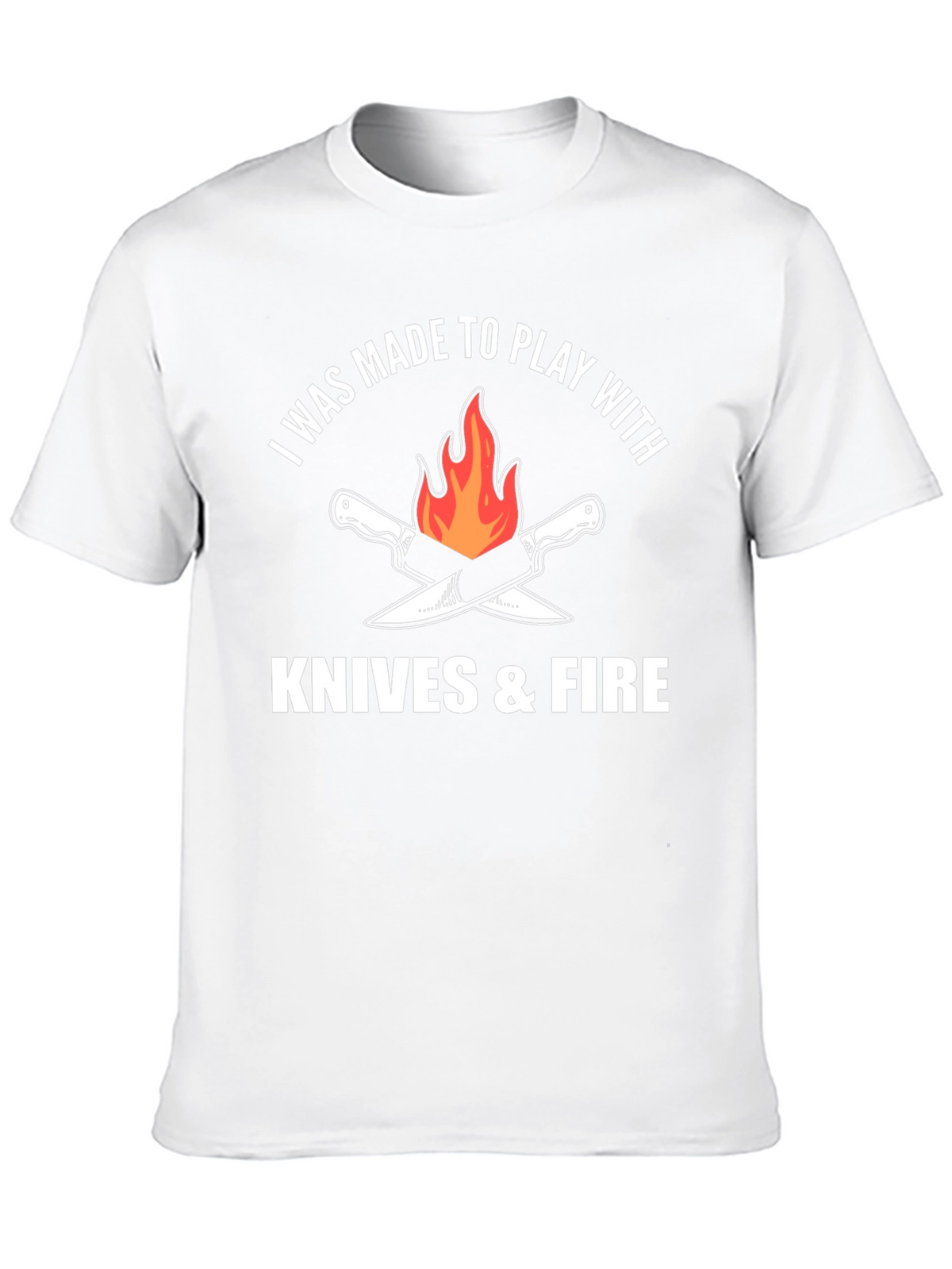 Knives & Fire Graphic Tee - Chef Cooking Barbecue
