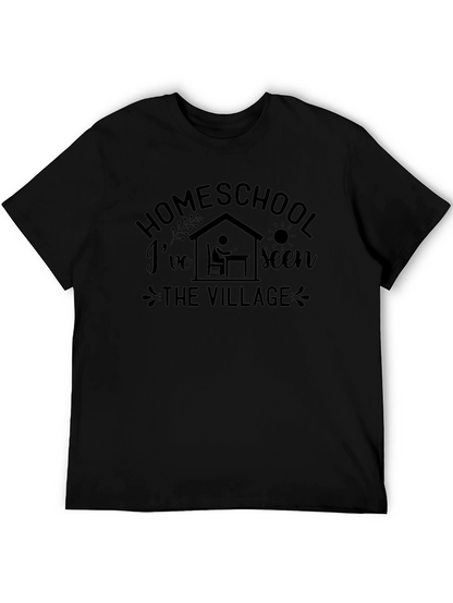 Homeschool Seen The Village Black T-Shirt
