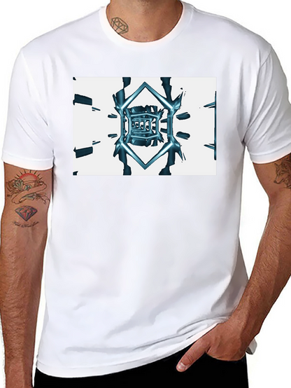 Abstract Cube Tee - Black Graphic T-Shirt