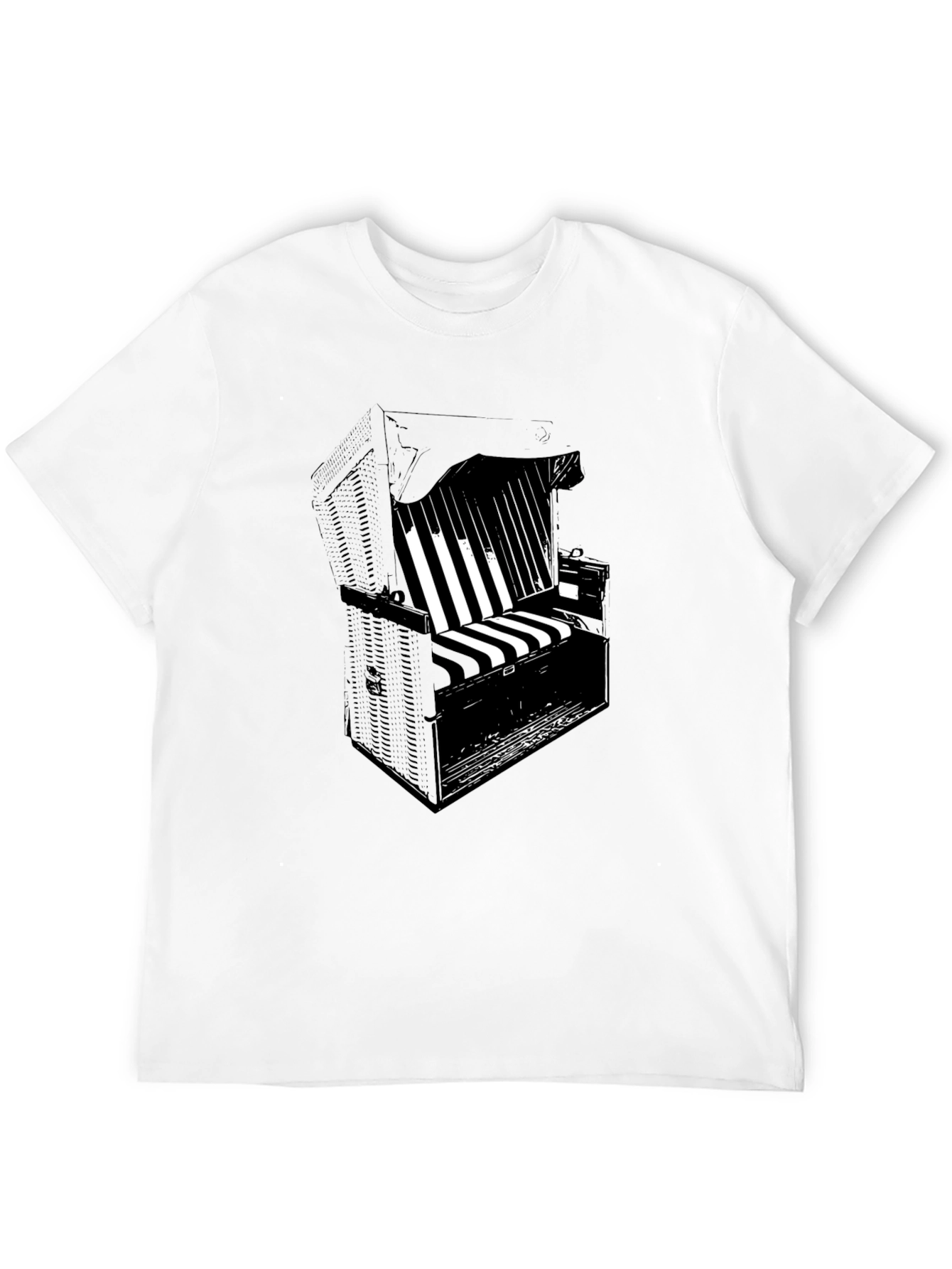 Beach Chair Graphic Black T-Shirt
