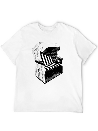 Beach Chair Graphic Black T-Shirt