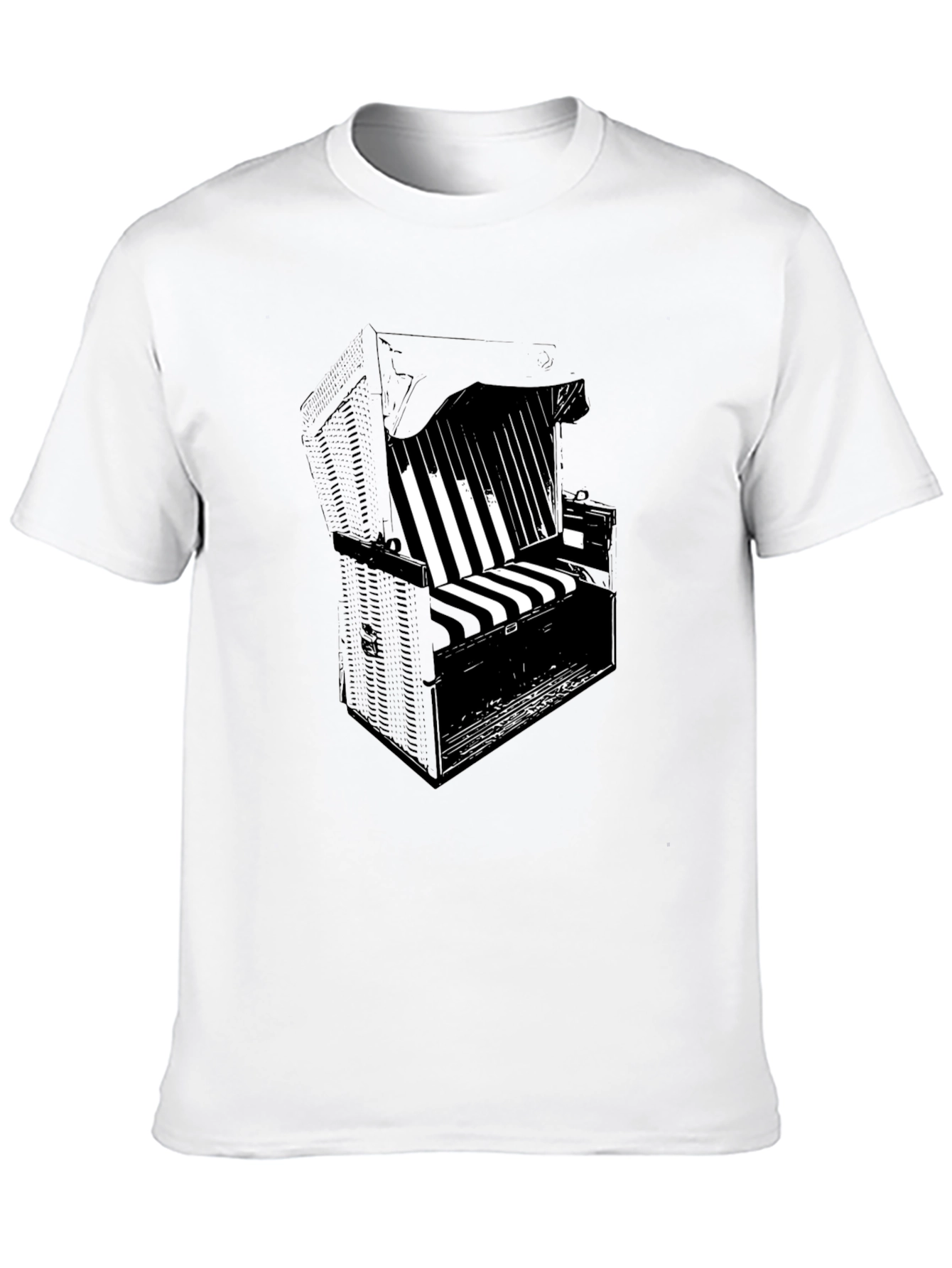 Beach Chair Graphic Black T-Shirt