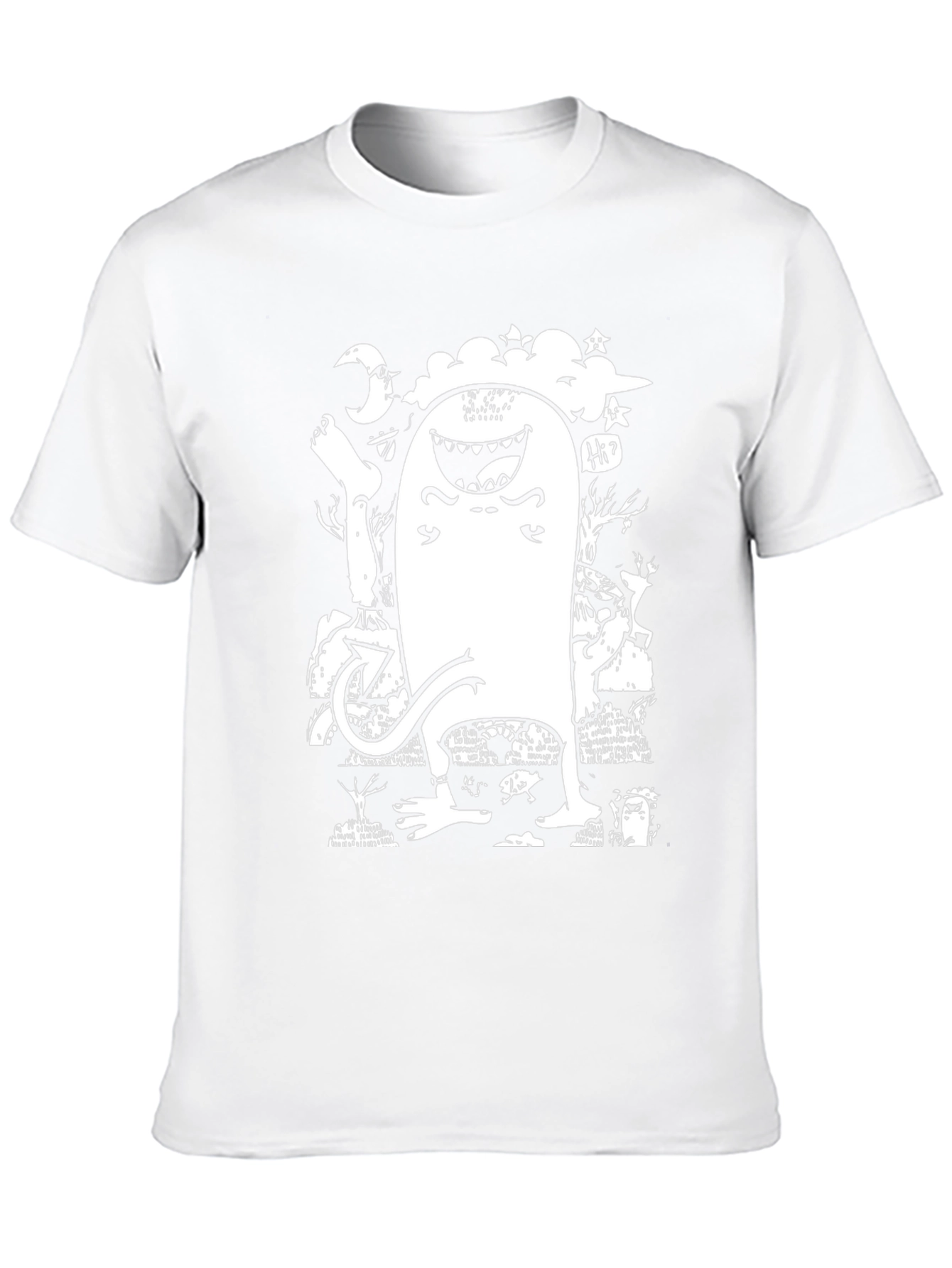 Monster Graphic T-Shirt - Black Cotton Tee