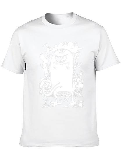 Monster Graphic T-Shirt - Black Cotton Tee