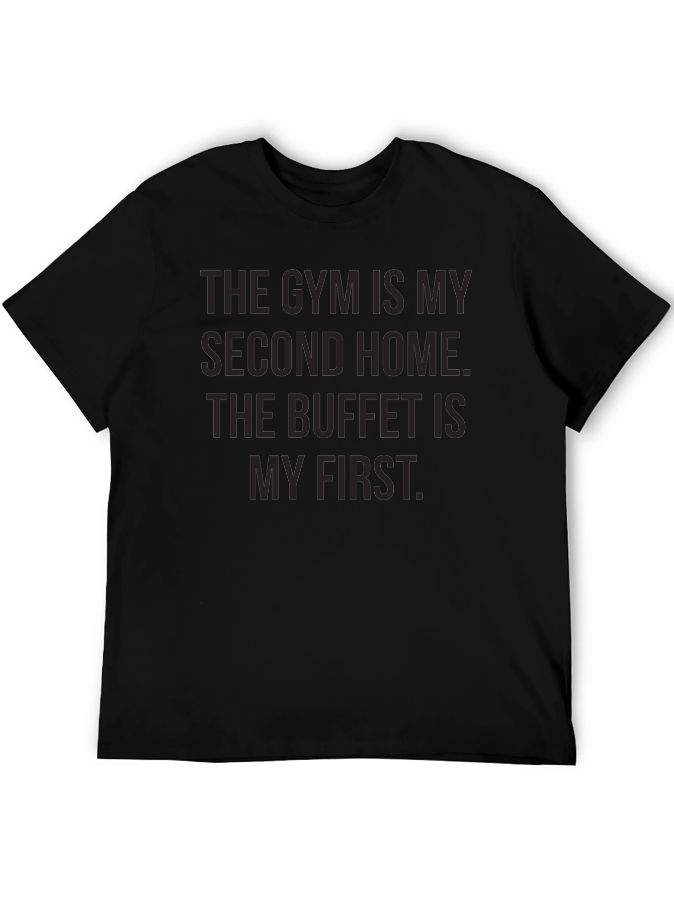 Gym & Buffet Funny Graphic Tee - Black