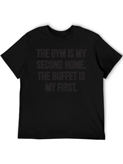 Gym & Buffet Funny Graphic Tee - Black