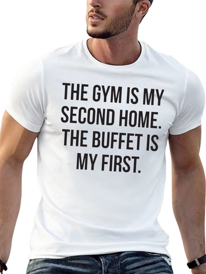 Gym & Buffet Funny Graphic Tee - Black